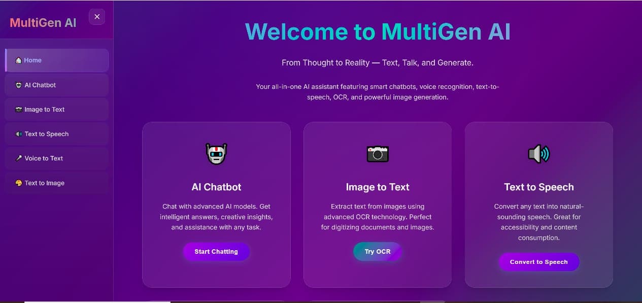 MultiGen AI — All-in-One AI Toolkit